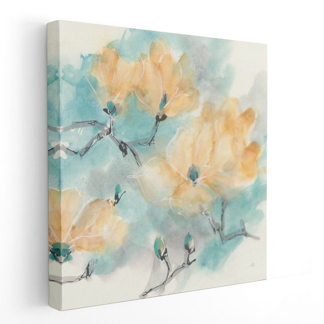 Teal Buds I - Canvas Print Wall Art