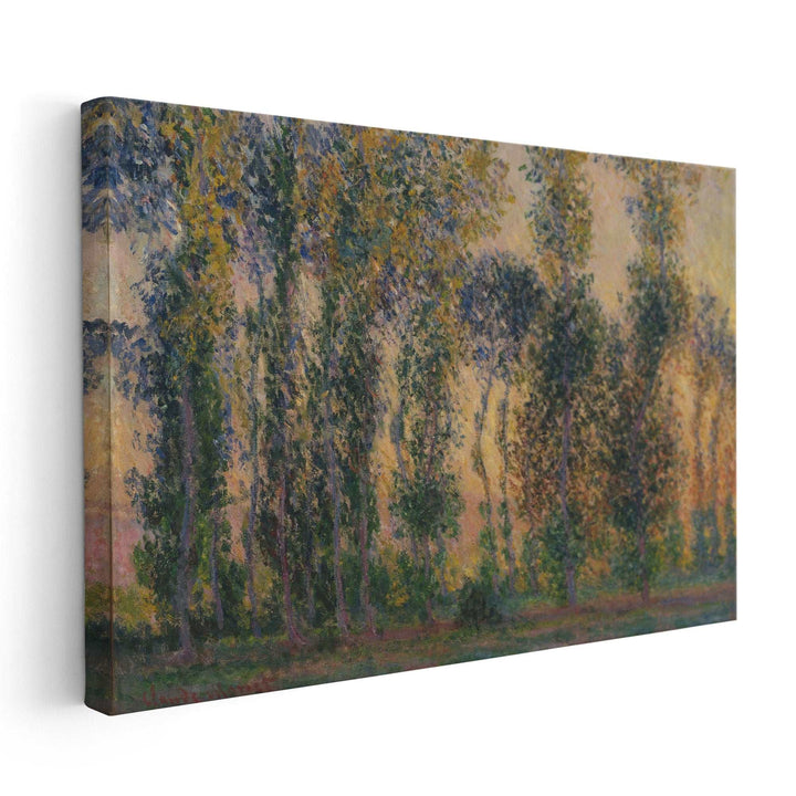 Claude Monet's Poplars at Giverny, Sunrise, 1888 - Canvas Print Wall Art