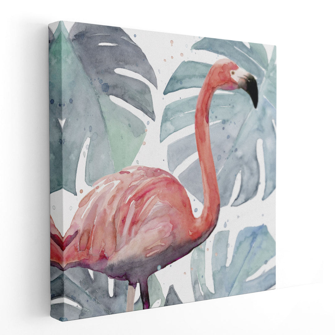 Flamingo Splash I - Canvas Print Wall Art