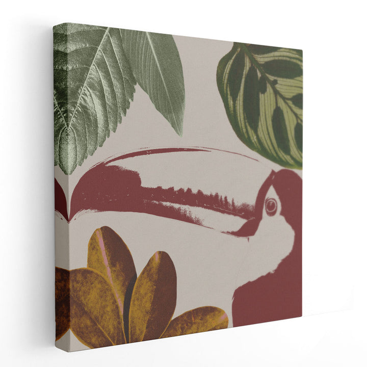 Graphic Tropical Bird V - Canvas Print Wall Art