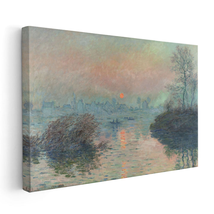 Sun setting on the Seine at Lavacourt, 1880 - Canvas Print Wall Art