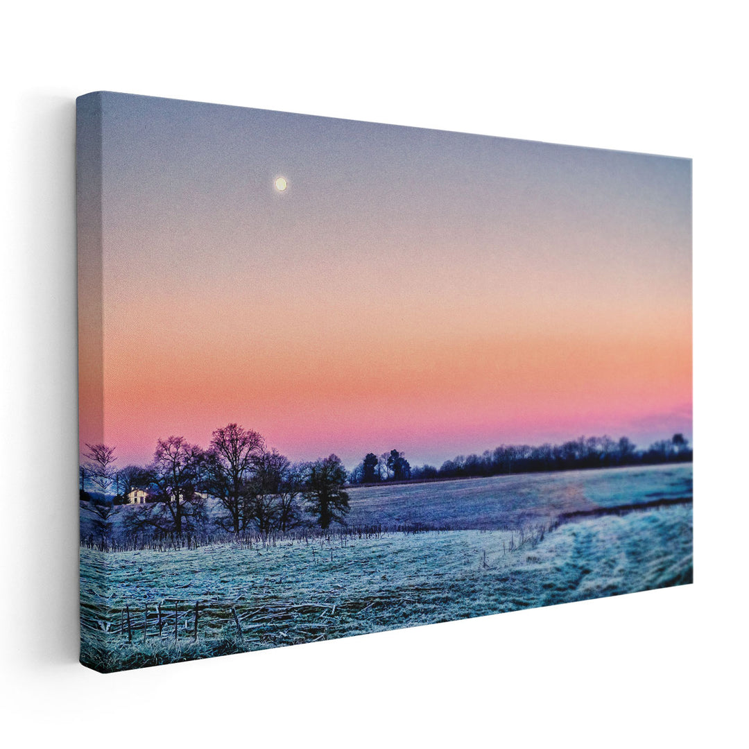 Moonrise Over Aux Arbeils - Canvas Print Wall Art