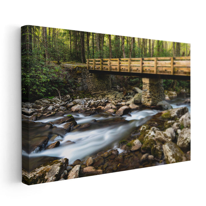 Bridge and Cascade I - Canvas Print Wall Art