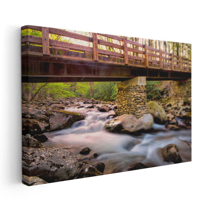 Bridge and Cascade III - Canvas Print Wall Art