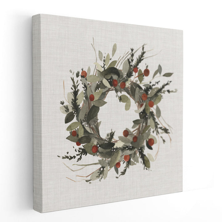 Farmhouse Wreath I - Canvas Print Wall Art