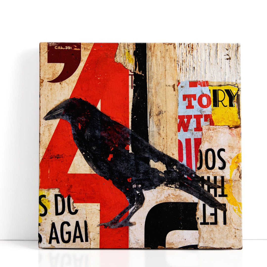 The Vintage Crow - Canvas Print Wall Art