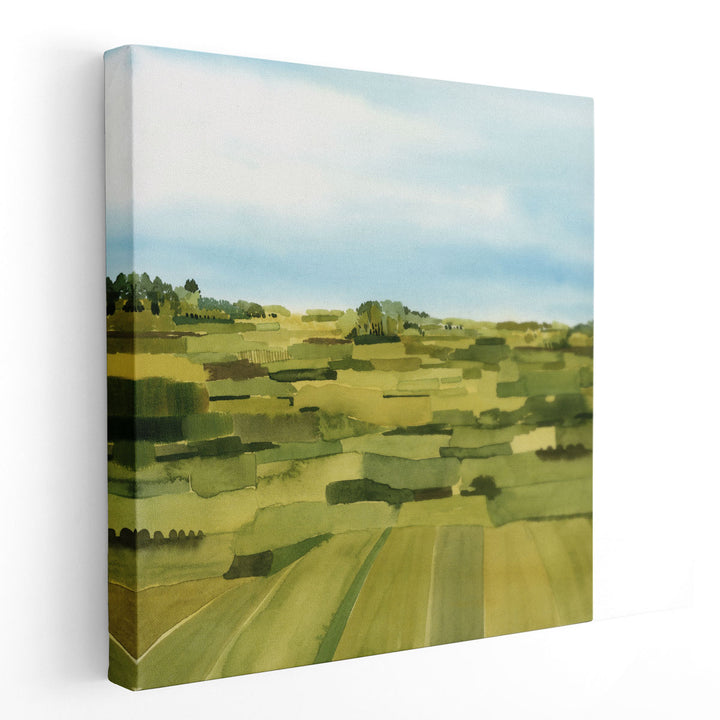 Green Gold Valley I - Canvas Print Wall Art