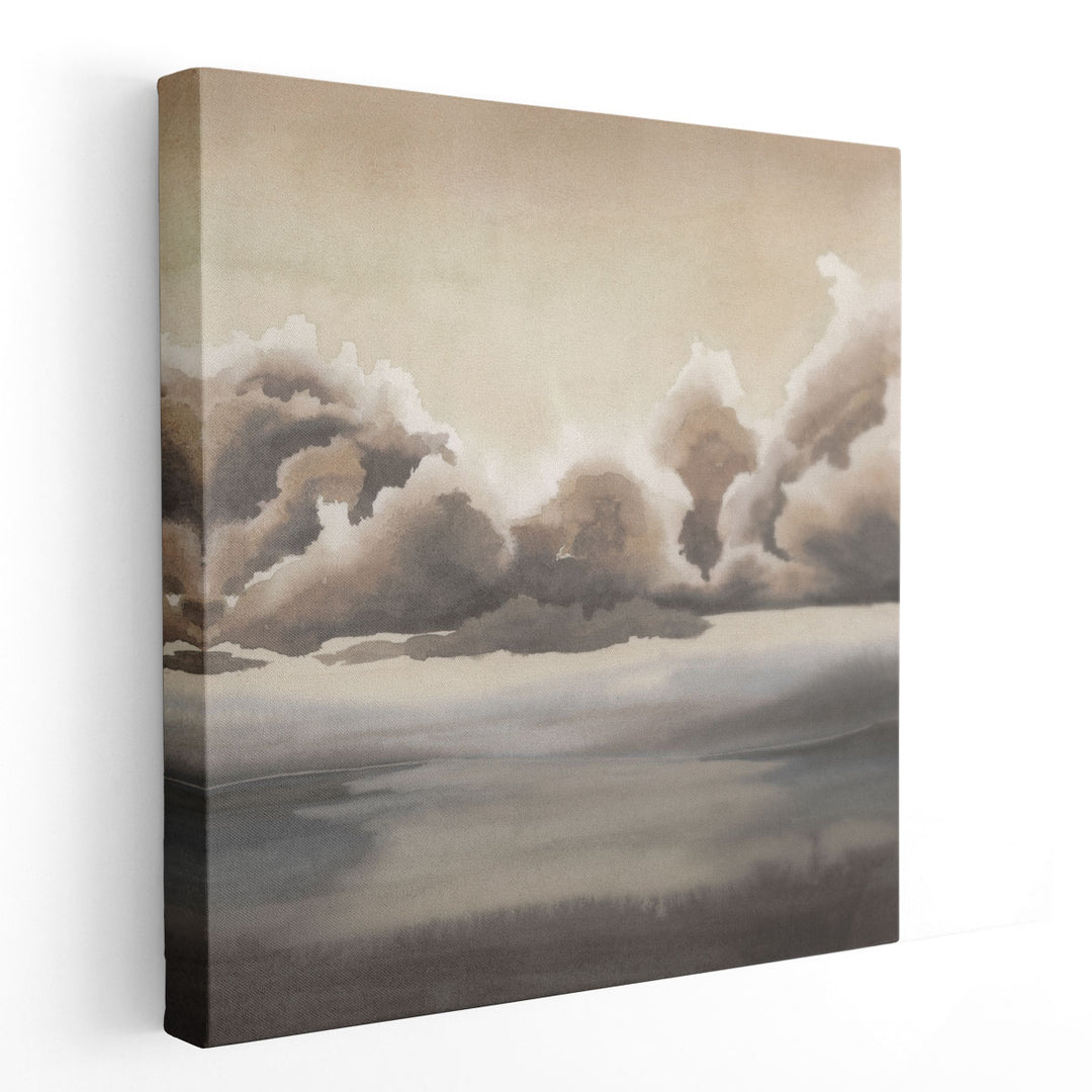 Sepia Sea Fret I - Canvas Print Wall Art