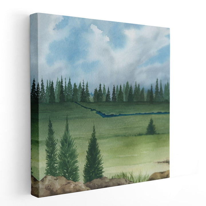 Trees by the River I - Canvas Print Wall Art