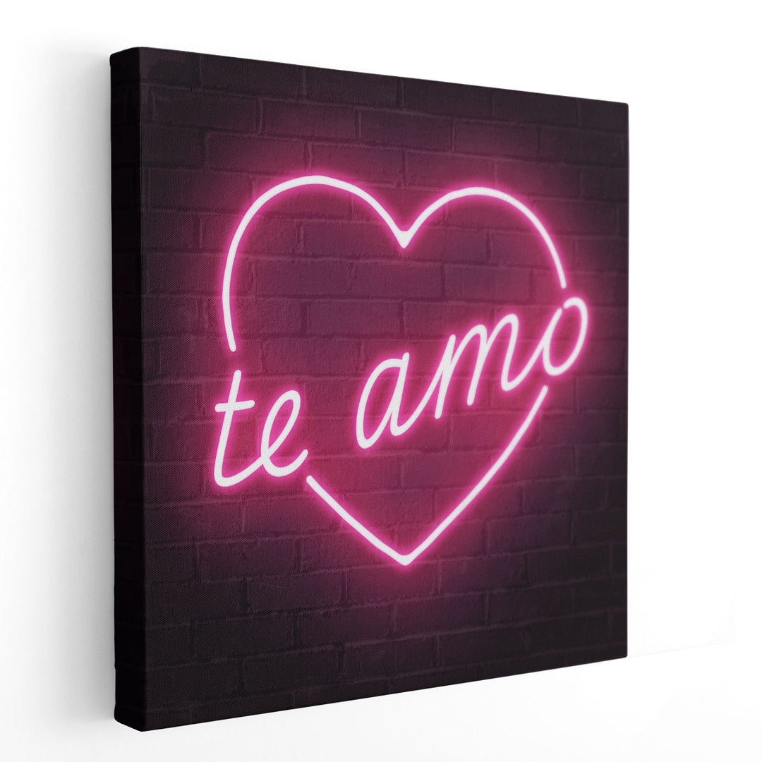 Neon Amor III - Canvas Print Wall Art