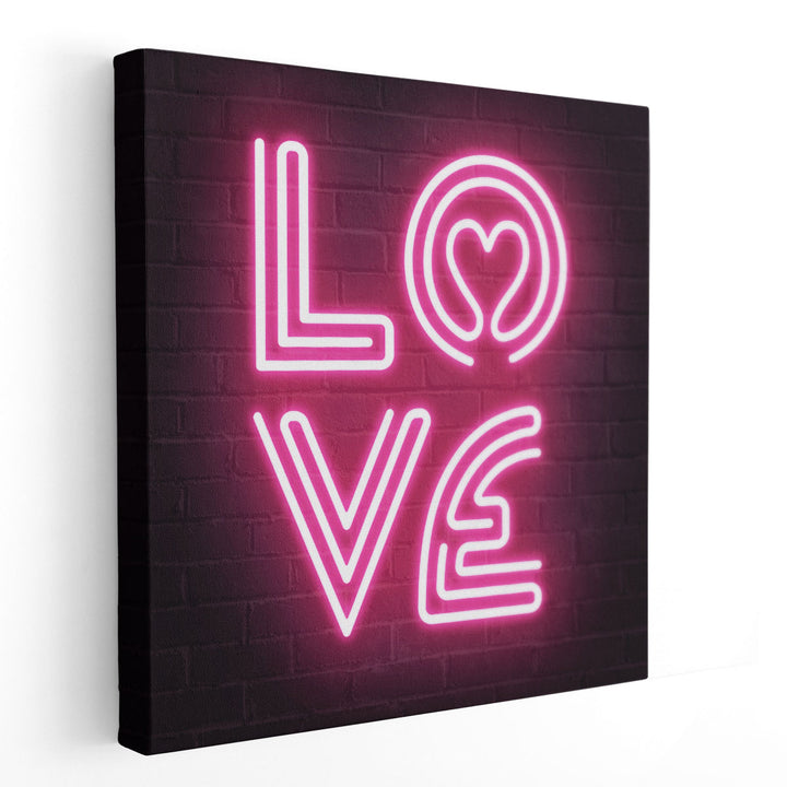 Neon Amor IV - Canvas Print Wall Art