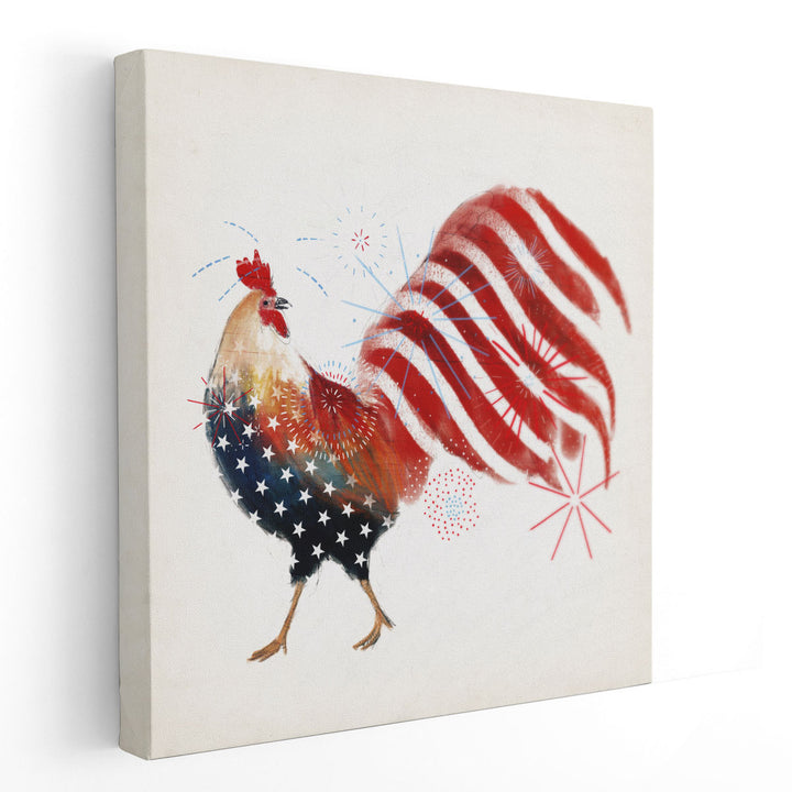 Rooster Fireworks I - Canvas Print Wall Art