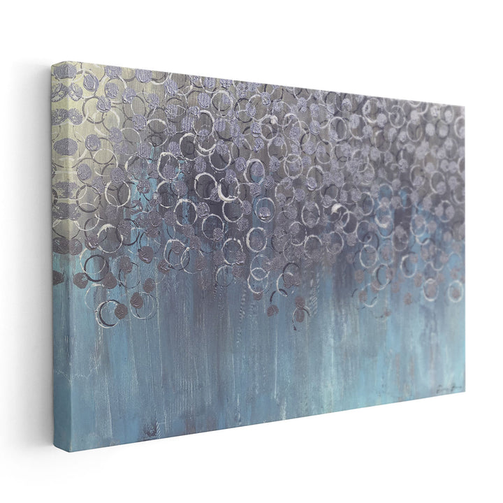 Raining On Aqua V2 - Canvas Print Wall Art