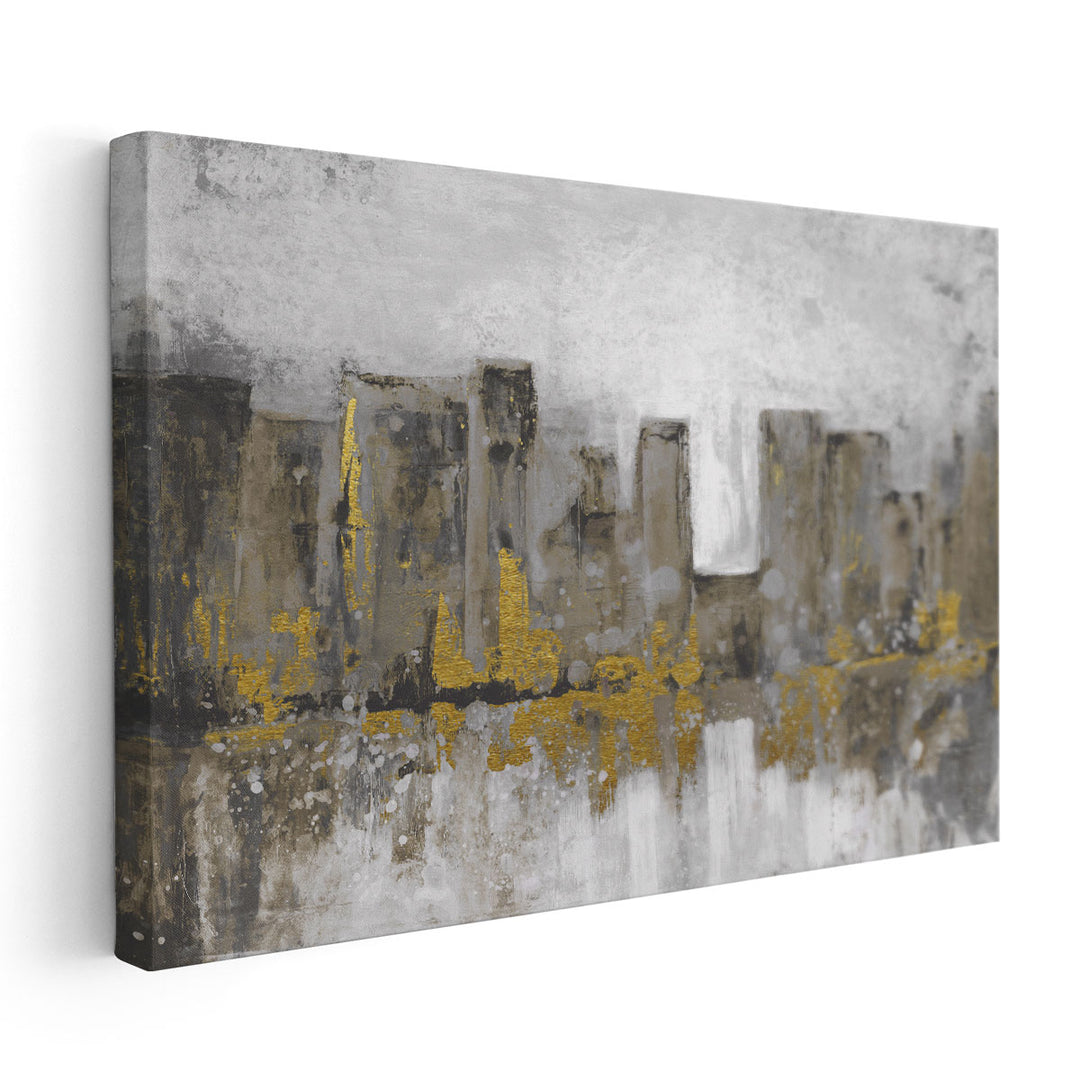 Golden City Glow - Canvas Print Wall Art