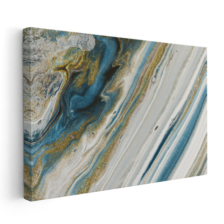 Azur Beauty In Gold - Canvas Print Wall Art