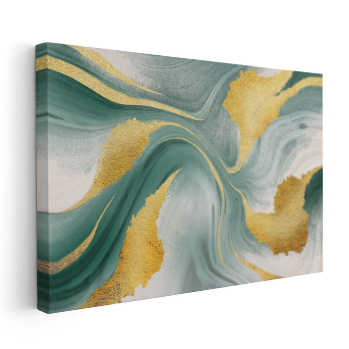 Remixed Movement Emerald - Canvas Print Wall Art