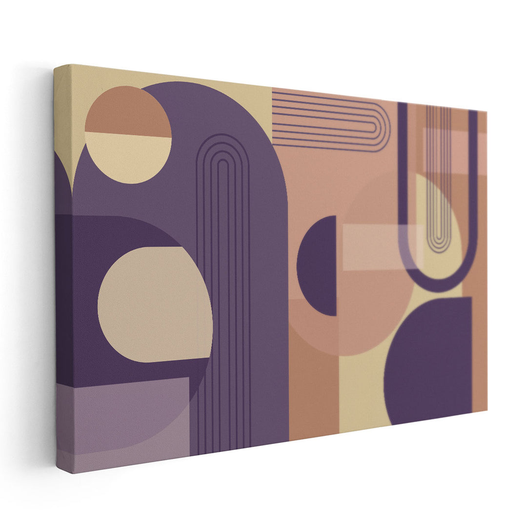 Abstract Arches Purple - Canvas Print Wall Art