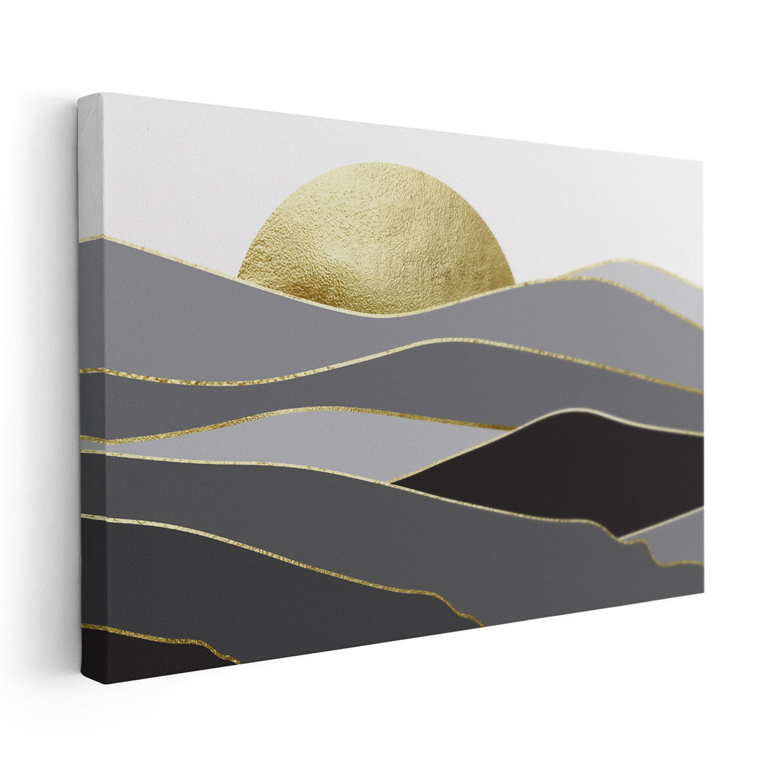 Landscape In Black And Gold 2 - Canvas Print Wall Art