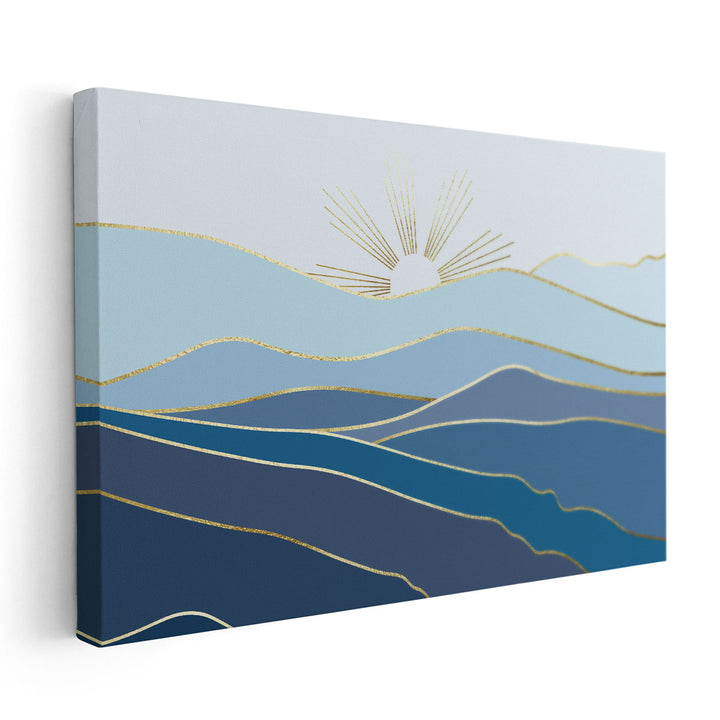 Landscape In Blue - Canvas Print Wall Art