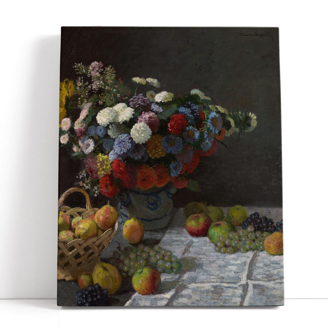 Still Life with Flowers and Fruit, 1869 - Canvas Print Wall Art
