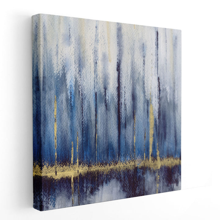 Indigo With Gold 2 - Canvas Print Wall Art