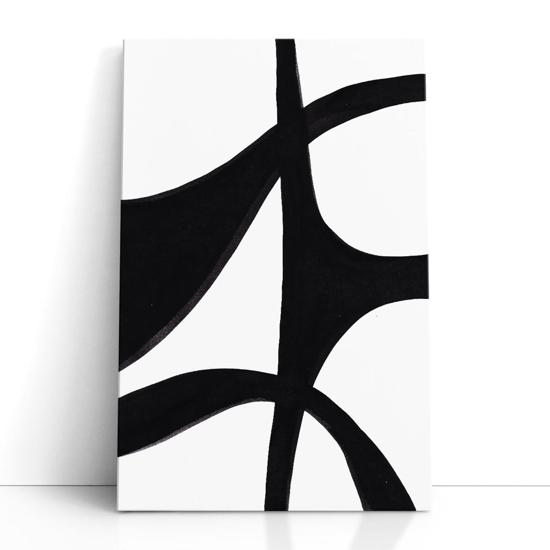 Ying Yang 1 Black and White - Canvas Print Wall Art