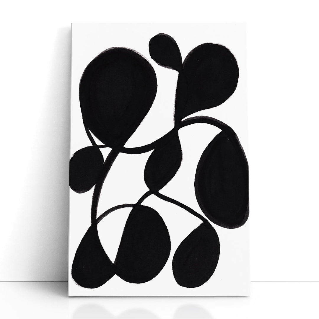 Ying Yang 3 Black and White - Canvas Print Wall Art