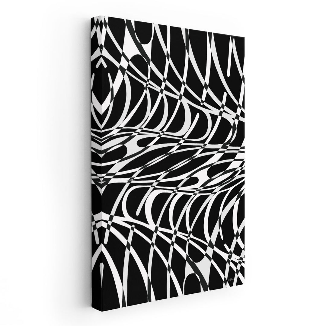 Curvature Black and White - Canvas Print Wall Art