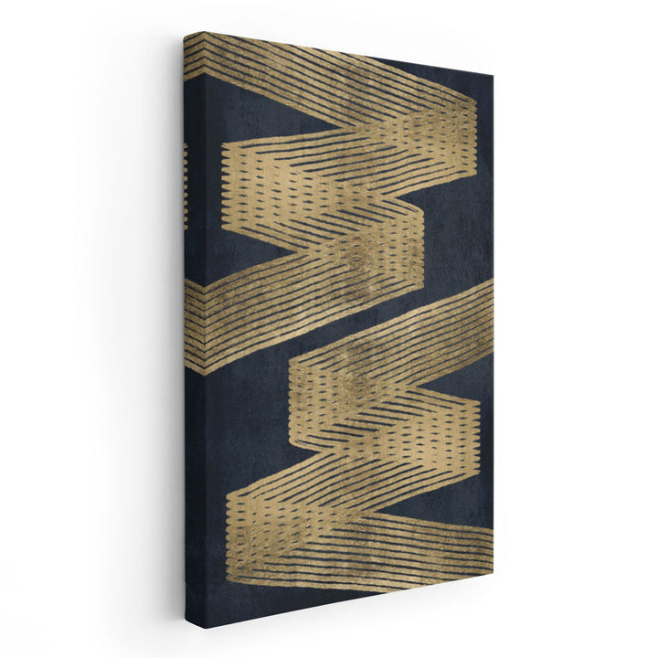 Golden Criss Cross 1 - Canvas Print Wall Art