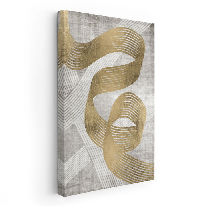 Golden Ribbon 1 - Canvas Print Wall Art