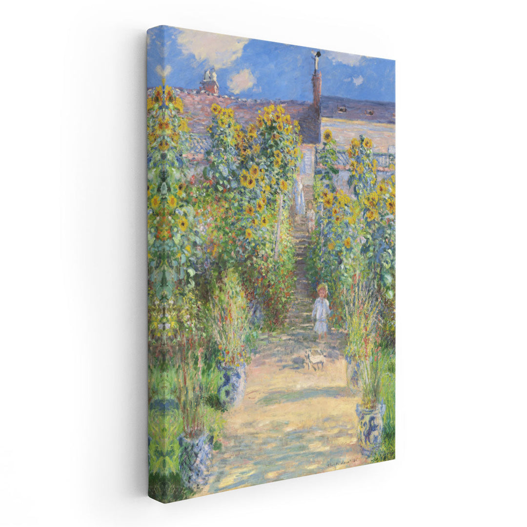 The Artist's Garden at Vétheuil, 1881 - Canvas Print Wall Art