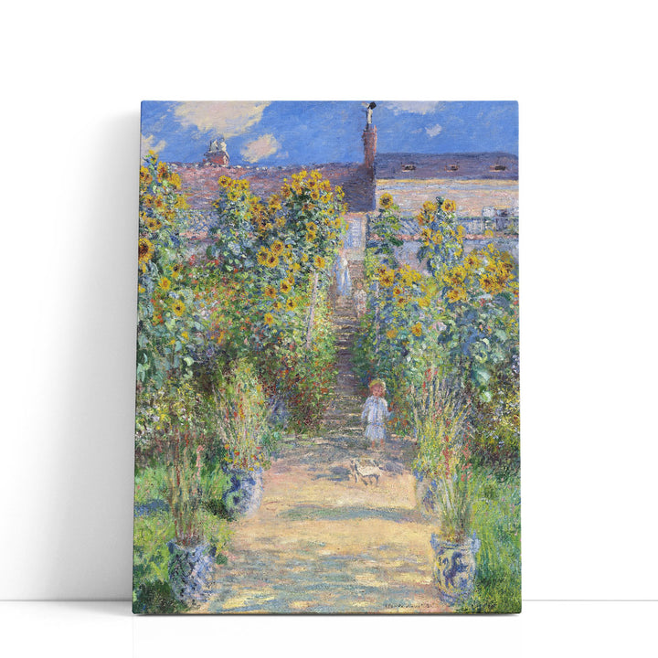 The Artist's Garden at Vetheuil, 1881 - Canvas Print Wall Art