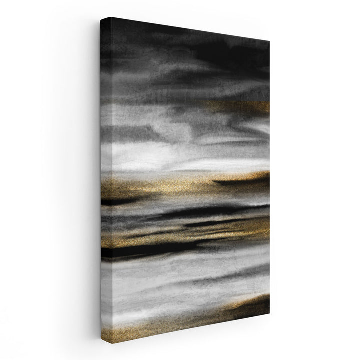 Layers Of Black And White 2 - Canvas Print Wall Art