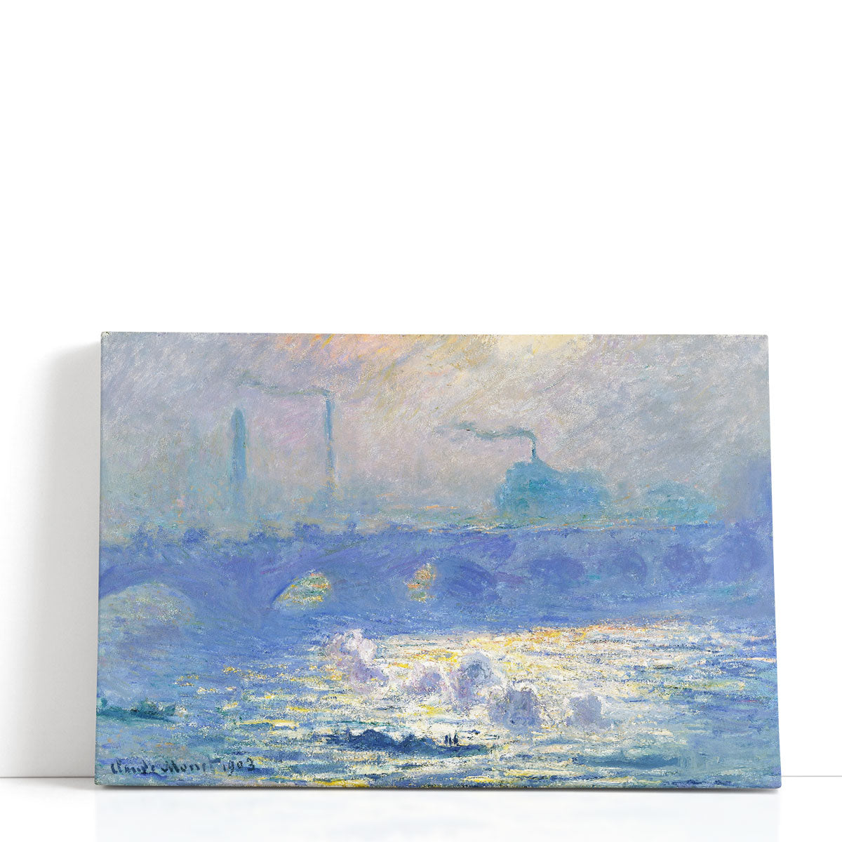 Waterloo Bridge, 1903 by Claude Monet | Abstract Wall Art – Framed Flair