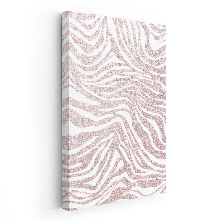 Glitter Zebra V2 - Canvas Print Wall Art