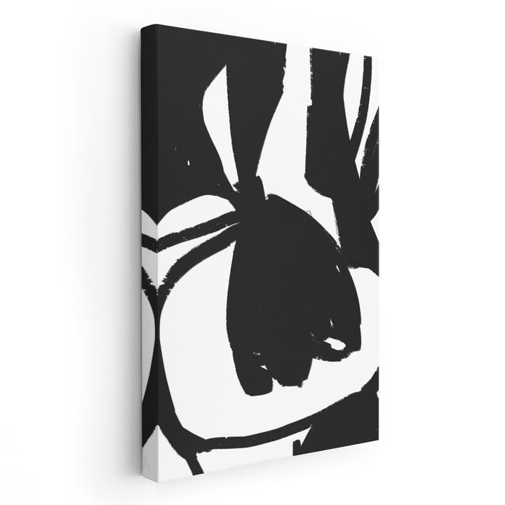 Hanging Tulip Black and White - Canvas Print Wall Art