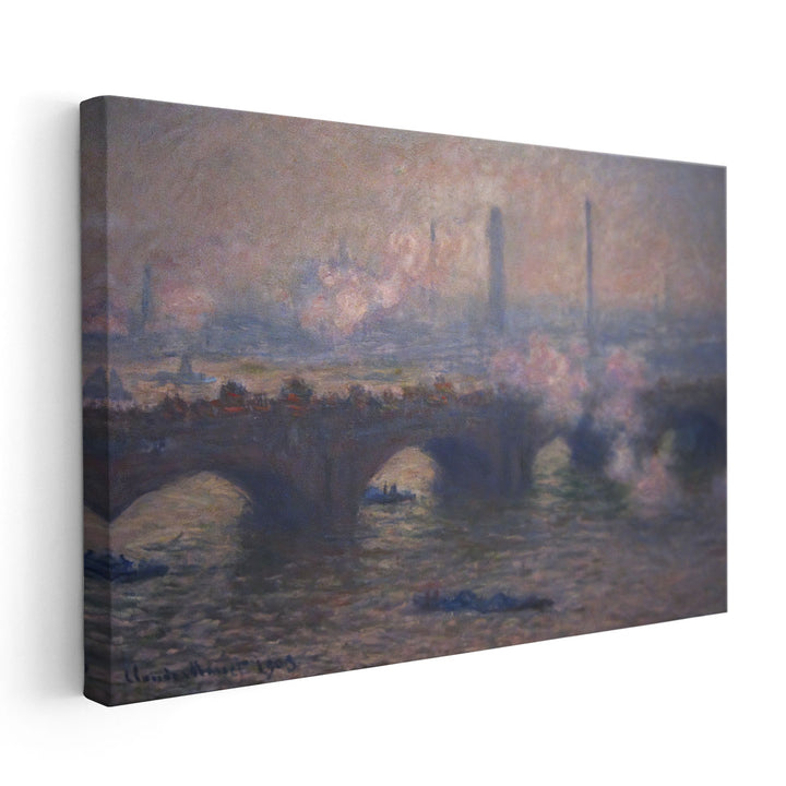 Waterloo Bridge, Gray Day, 1903 - Canvas Print Wall Art