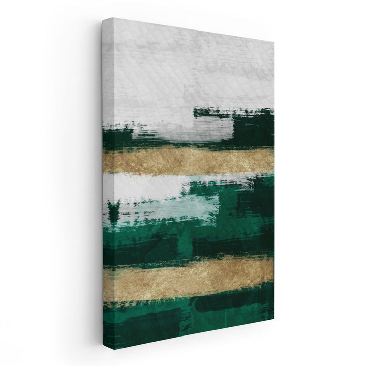 Painted Emerald Determination - Canvas Print Wall Art