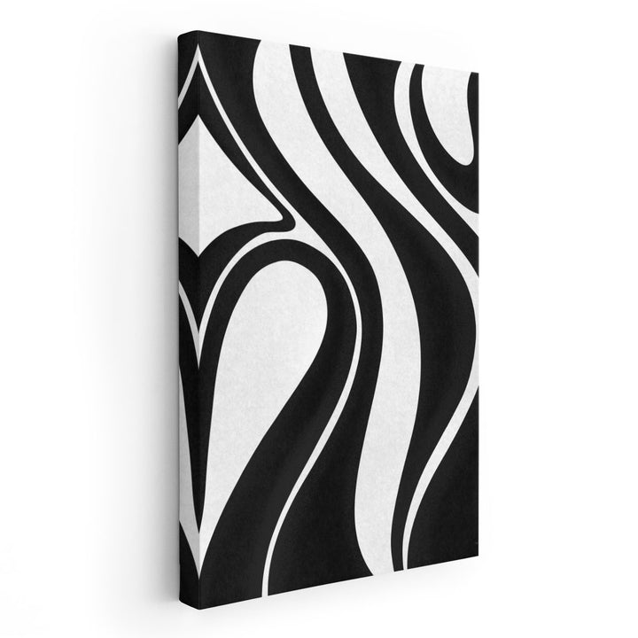 Intuitive Information Black and White - Canvas Print Wall Art