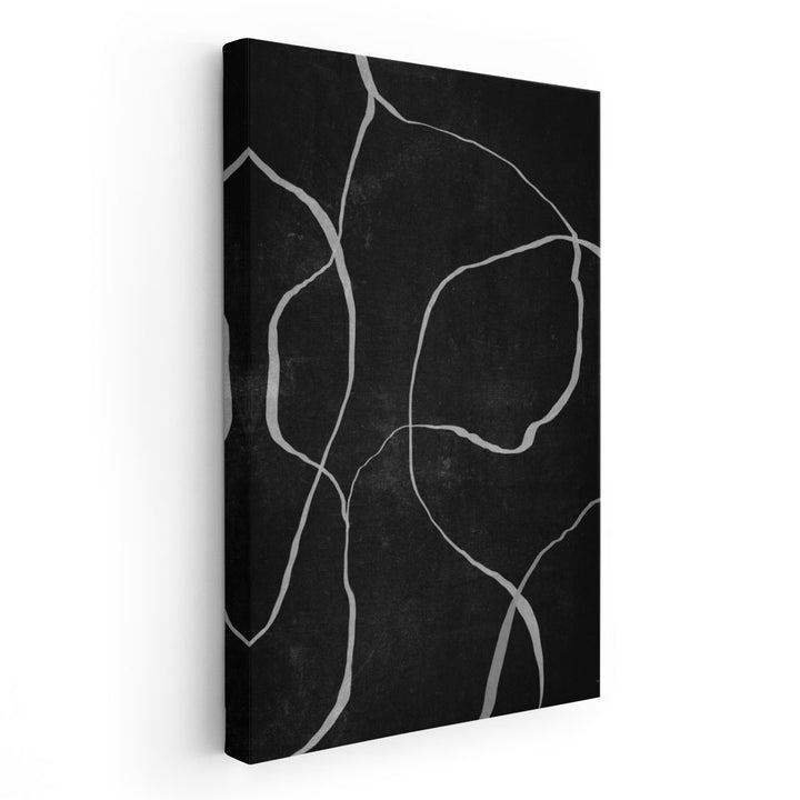 Trapped Movement 1 Black and White- Canvas Print Wall Art