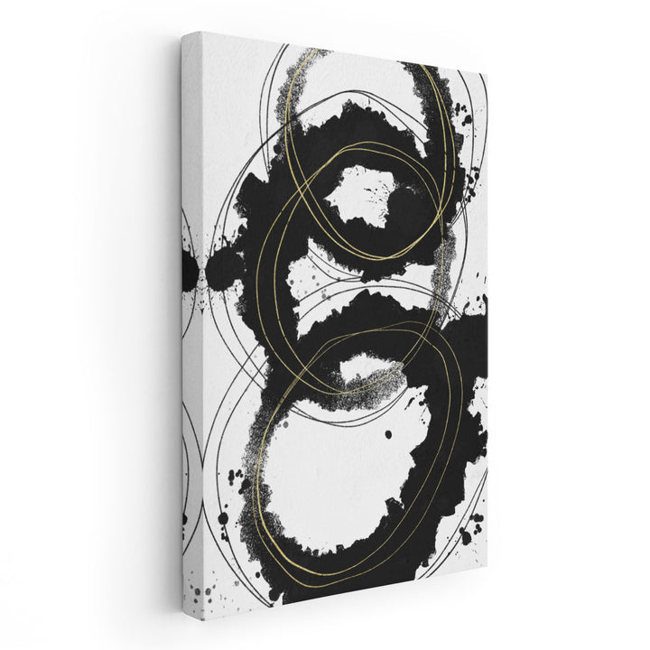 Swirls And Twirls Black and White - Canvas Print Wall Art