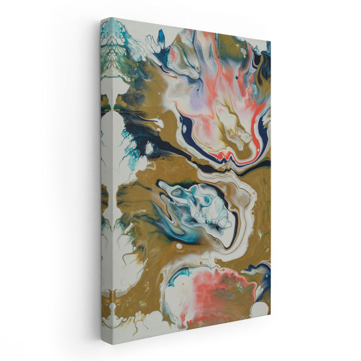 Vibrant Swirls Split 1 - Canvas Print Wall Art