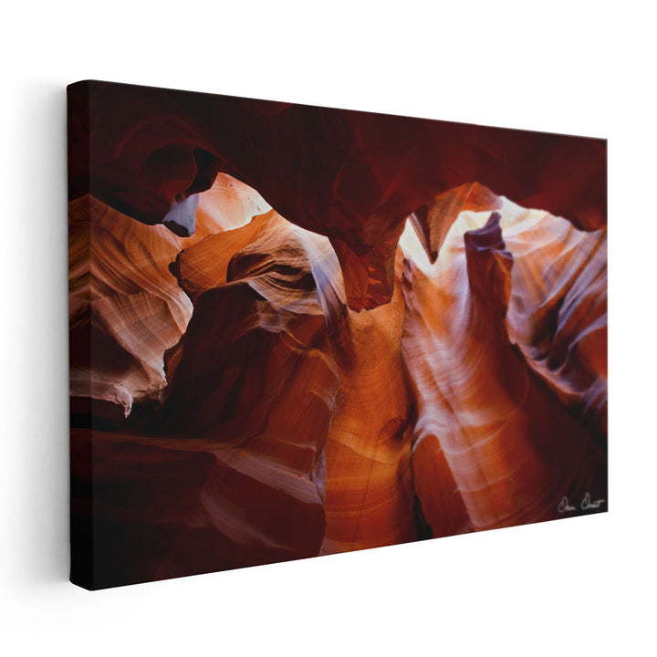 Sun Shining Through Canyon VII - Canvas Print Wall Art