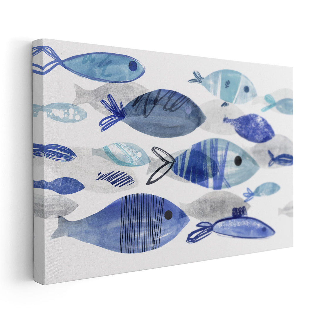 Fish Parade I - Canvas Print Wall Art