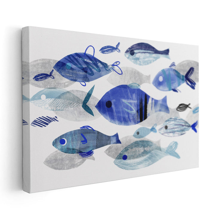 Fish Parade II - Canvas Print Wall Art