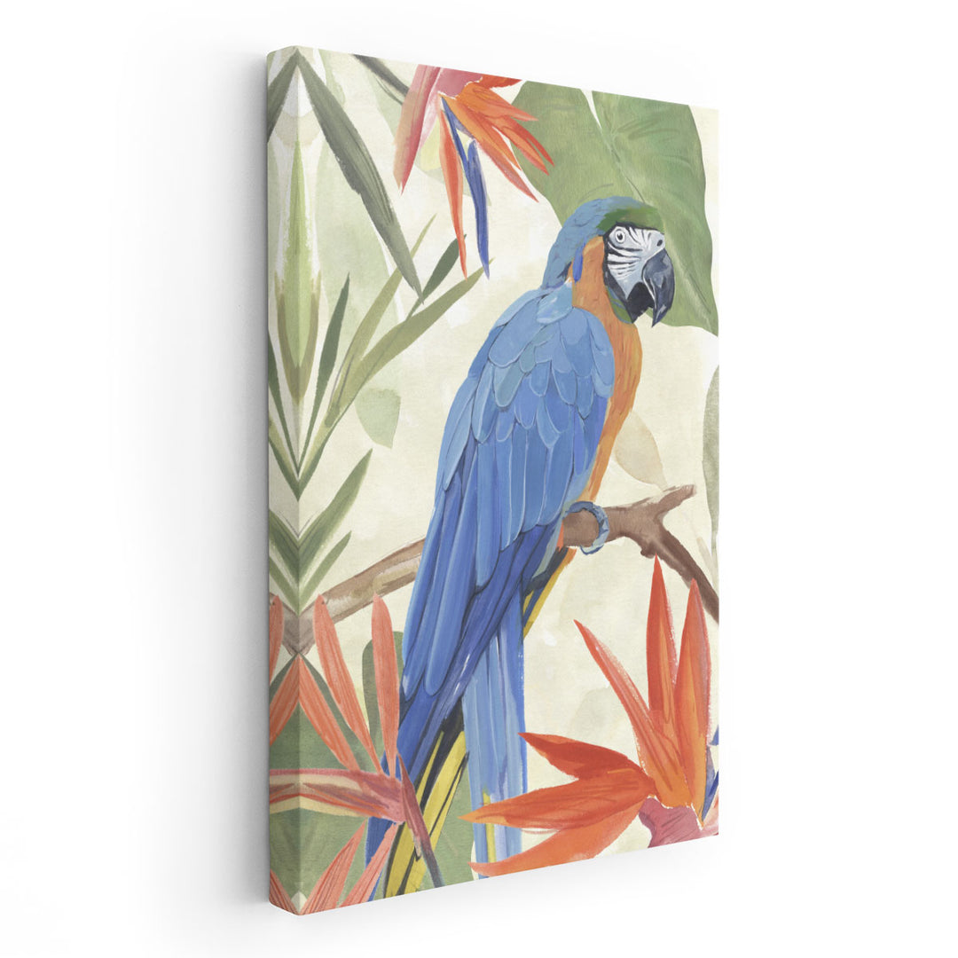 Tropical Parrot Composition IV - Canvas Print Wall Art