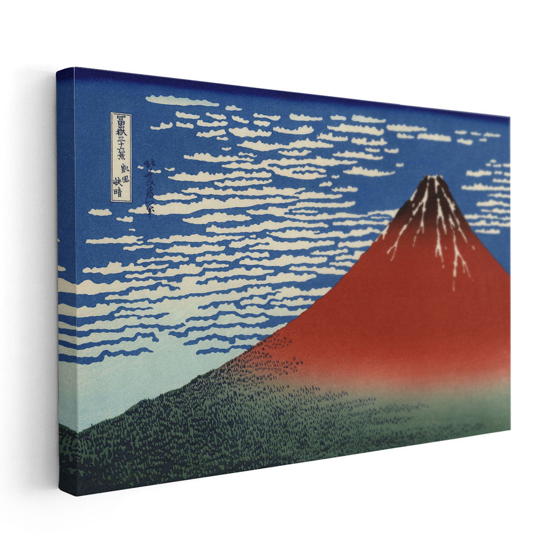 Fine Wind, Clear Morning (Red Fuji) 1830-32 - Canvas Print Wall Art