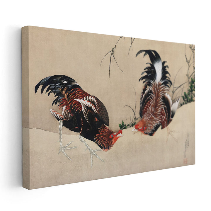 Gamecocks, 1838 - Canvas Print Wall Art