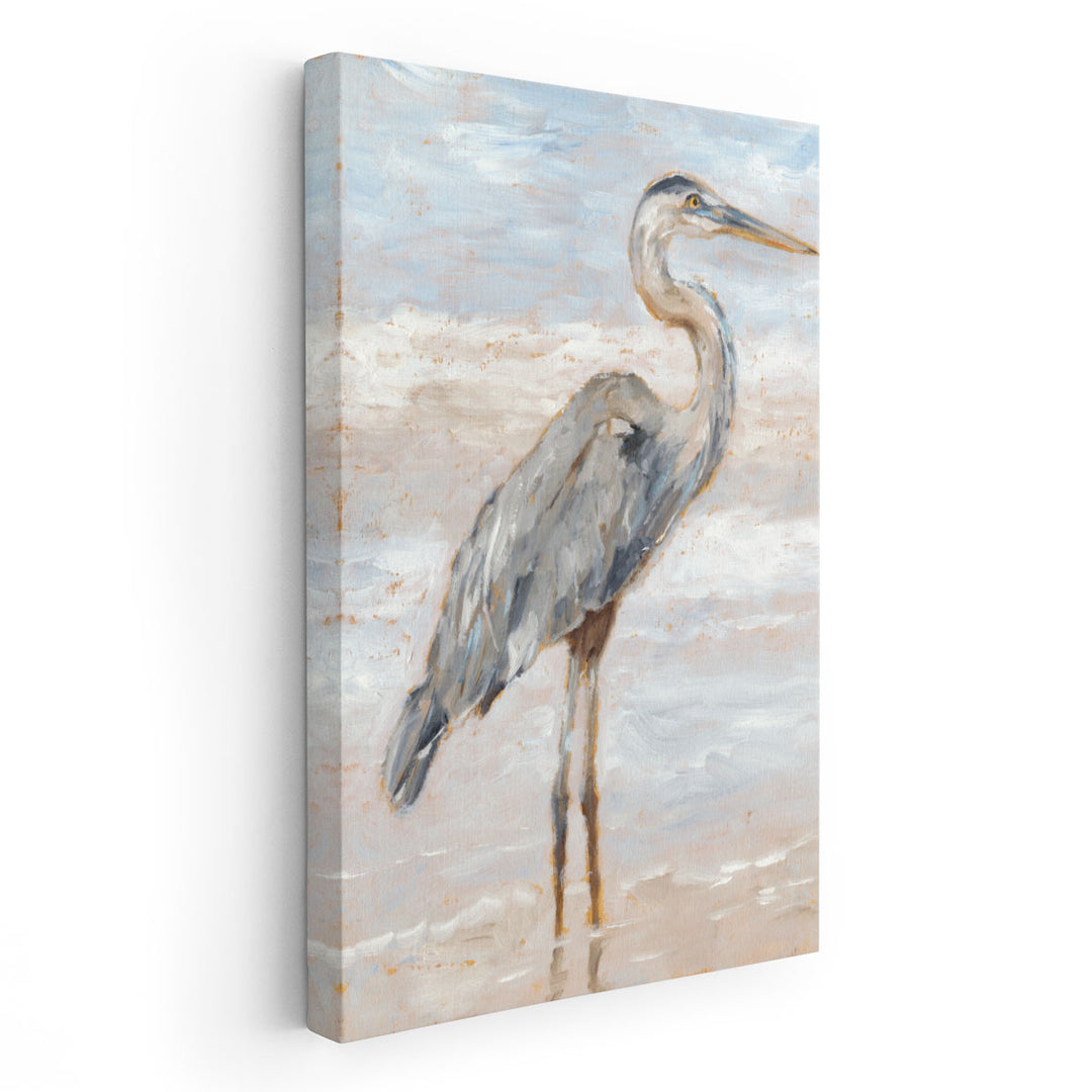 Beach Heron I - Canvas Print Wall Art