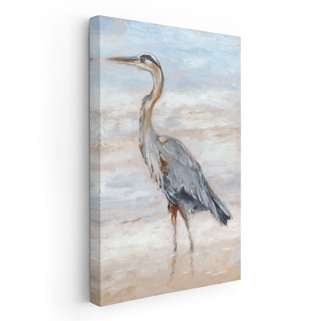 Beach Heron II - Canvas Print Wall Art